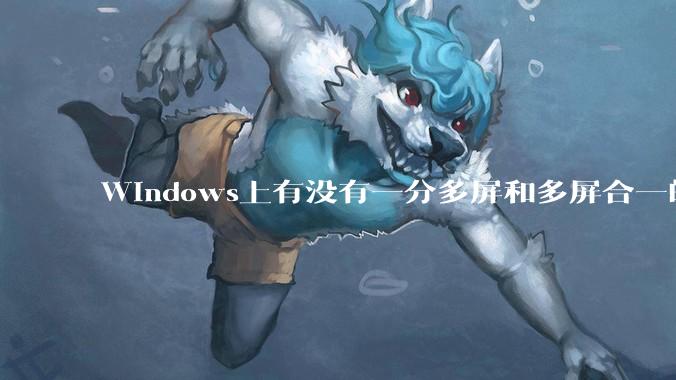 Windows上有没有一分多屏和多屏合一的软件？