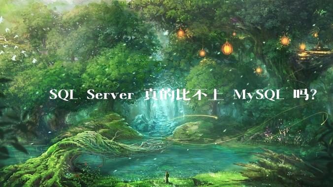 SQL Server 真的比不上 MySQL 吗？