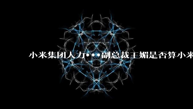 小米集团人力***副总裁王媚是否算小米集团高管？
