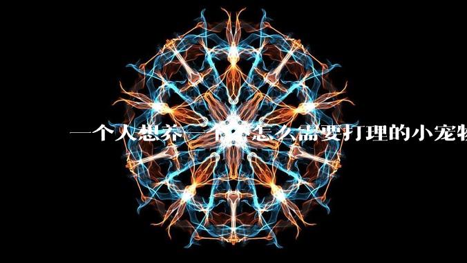 一个人想养一个不怎么需要打理的小宠物，有什么推荐的？