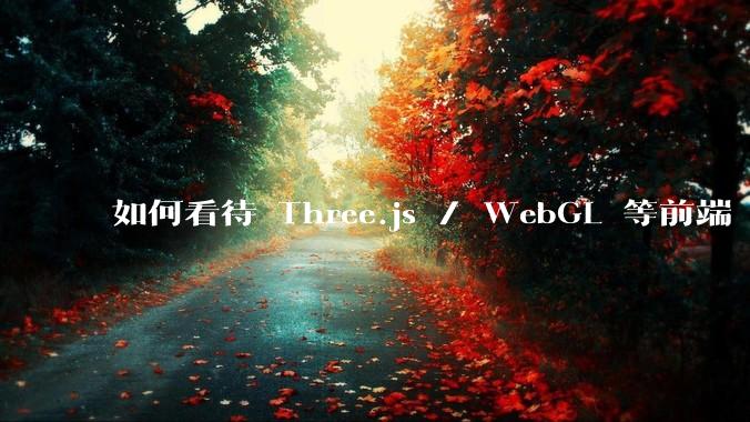如何看待 Three.js / WebGL 等前端 3D 技术？